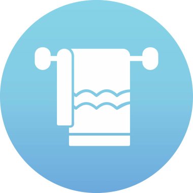 Havlu ağ simgesi, vektör illüstrasyonu 