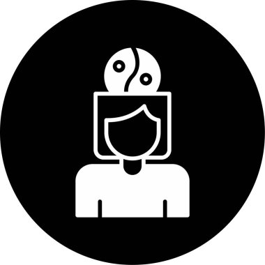 Stres Yönetimi simgesi, vektör illüstrasyonu basit tasarım