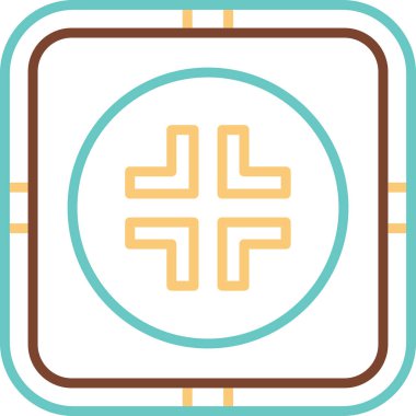 Çıkış düğmesi simgesi, basit vektör illüstrasyonu 