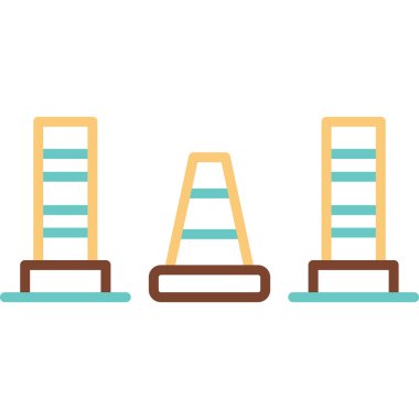 Bollard web simgesi vektör illüstrasyonu