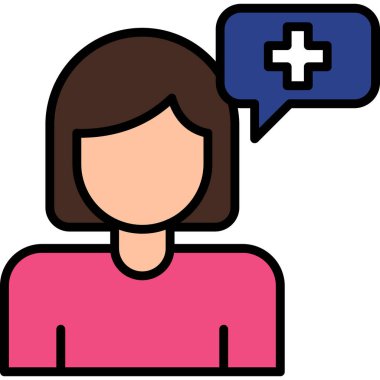 Pozitif Düşünme simgesi, vektör illüstrasyonu 