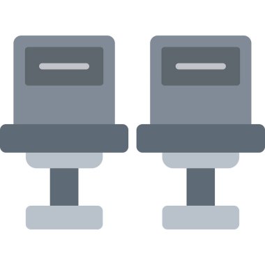 sandalye simgesi, vektör illüstrasyonu basit tasarım