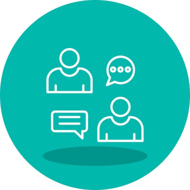 sohbet simgesi, vektör illüstrasyonu basit tasarım