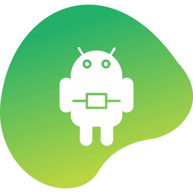 Android Web simgesi vektör çizimi 