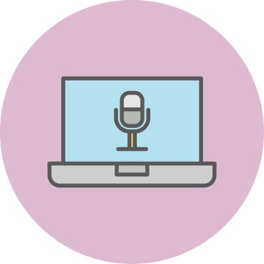 dizüstü bilgisayar simgesi, vektör illüstrasyonu basit tasarım