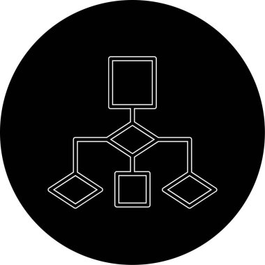 Akış Çizelgesi simgesi, vektör illüstrasyonu             