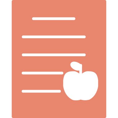 Diyet planı simgesi, vektör illüstrasyonu basit tasarım