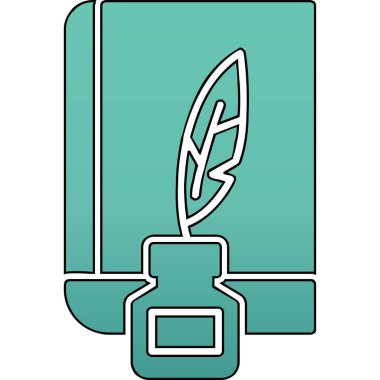 Şiir web simgesi vektör illüstrasyonu