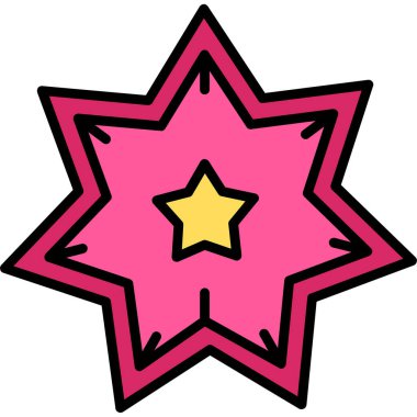 yıldız web simgesi basit illüstrasyon 