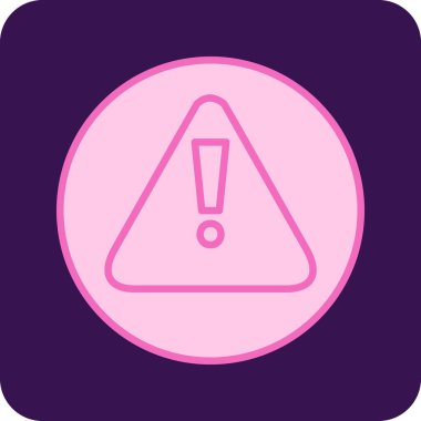 Uyarı vektör çizgisi simgesi, vektör illüstrasyonu 