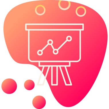 sunum simgesi, vektör illüstrasyonu 