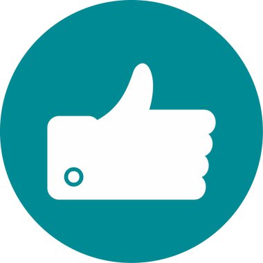 Baş parmak işareti. Basit resimleme