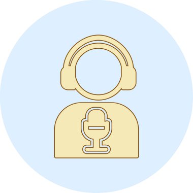 Dj web simgesi, vektör illüstrasyonu