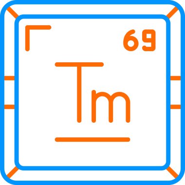 Thulium modern simgesinin vektör çizimi                      