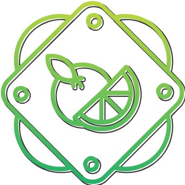 portakal meyvesi ikonu vektör illüstrasyonu