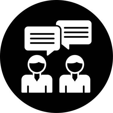 converstation simgesi, vektör illüstrasyonu basit tasarım