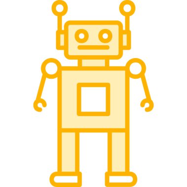 robot. Web simgesi basit illüstrasyon 