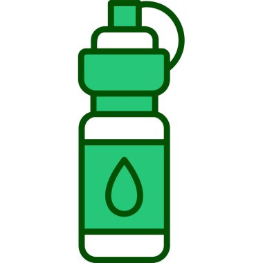 Su şişesi. Web simgesi basit illüstrasyon