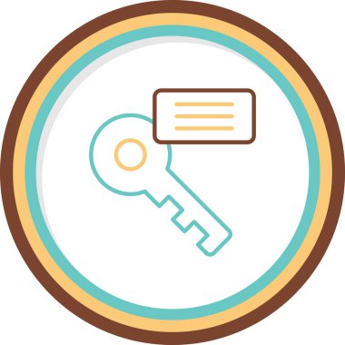 Anahtar kelime web simgesi. vektör illüstrasyonu