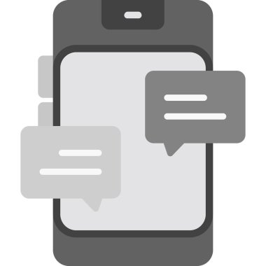 Sohbet baloncukları simgesi, vektör illüstrasyonu basit tasarım