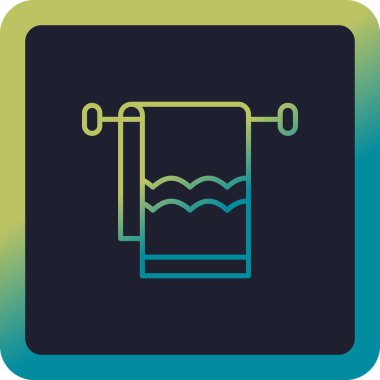 Havlu ağ simgesi, vektör illüstrasyonu 
