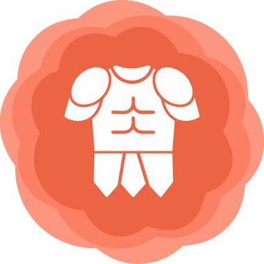 Zırh simgesi, vektör illüstrasyonu basit tasarım