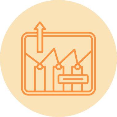 Büyüme grafiği Web simgesi basit illüstrasyon  