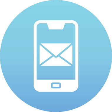 Telefon mesajı simge vektör çizim