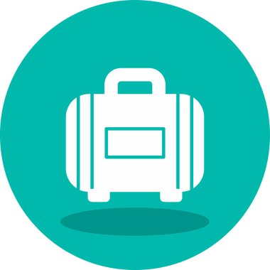 Bavul web simgesi, vektör çizim