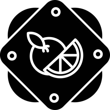 portakal meyvesi ikonu vektör illüstrasyonu