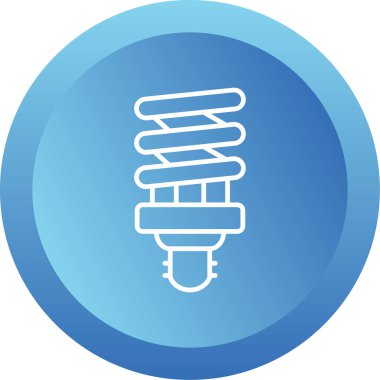 spiral ampul ikonu web basit illüstrasyon