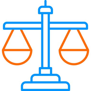 Ölçek simgesi, vektör illüstrasyonu basit tasarım