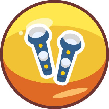 VR kontrolörleri. Web simgesi basit illüstrasyon