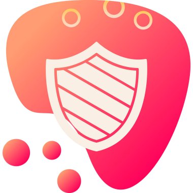 kalkan simgesi web basit illüstrasyon