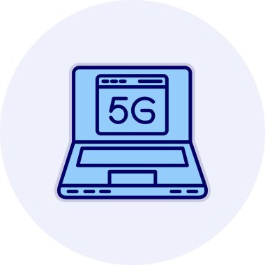 5g araştırma web simgesi, vektör illüstrasyonu 