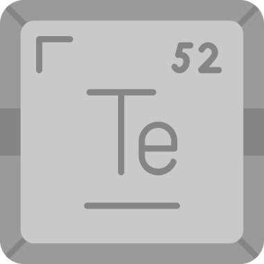 Tellurium modern simgesinin vektör illüstrasyonu                      