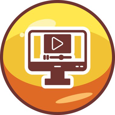 video oynatıcı simgesi, vektör illüstrasyonu basit tasarım