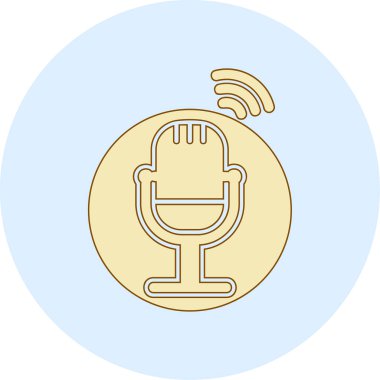 mikrofon web simge vektör çizim 