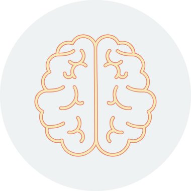 Beyin. Web simgesi basit illüstrasyon 