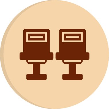 sandalye simgesi, vektör illüstrasyonu basit tasarım