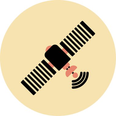 Uydu. Web simgesi basit illüstrasyon 