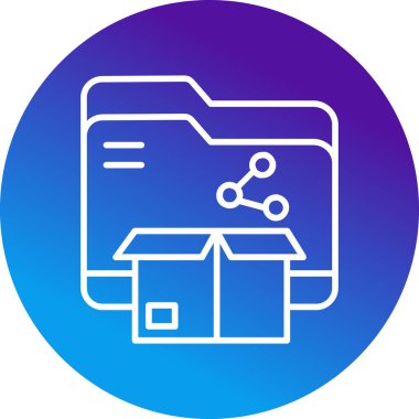 Dropbox ve depolama simgesi, vektör illüstrasyonu 