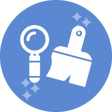 Arkeoloji araçları simgesi, vektör illüstrasyonu