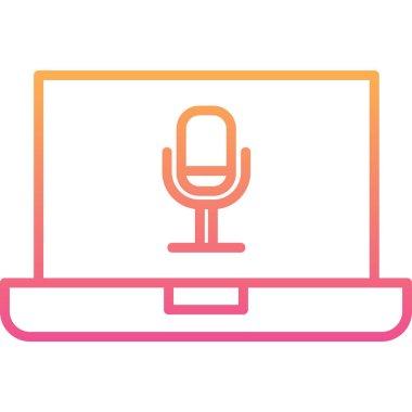 dizüstü bilgisayar simgesi, vektör illüstrasyonu basit tasarım