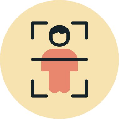 Vücut Tarama Web simgesi, vektör illüstrasyonu