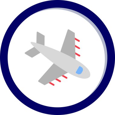  Uçak. Web simgesi basit illüstrasyon