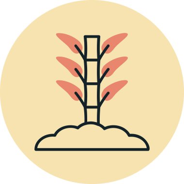 Bamboo icon, vector illustration simple design