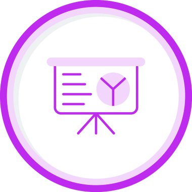 sunum simgesi, vektör illüstrasyonu 