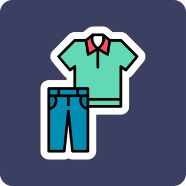 Clothes web icon, vector illustration 