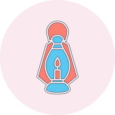 Bir fener ağ simgesinin vektör illüstrasyonu